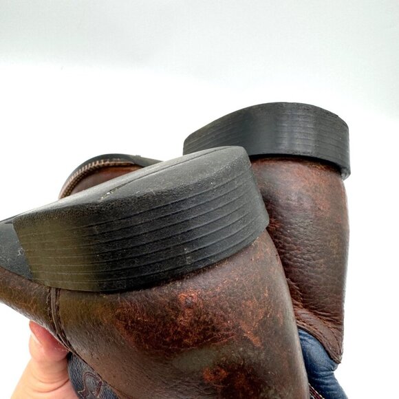 Ariat Ariat Kid's Boot - 10001863 Boys Youth Size 3 Cowboy boot leather Blue Bro - Picture 7 of 12